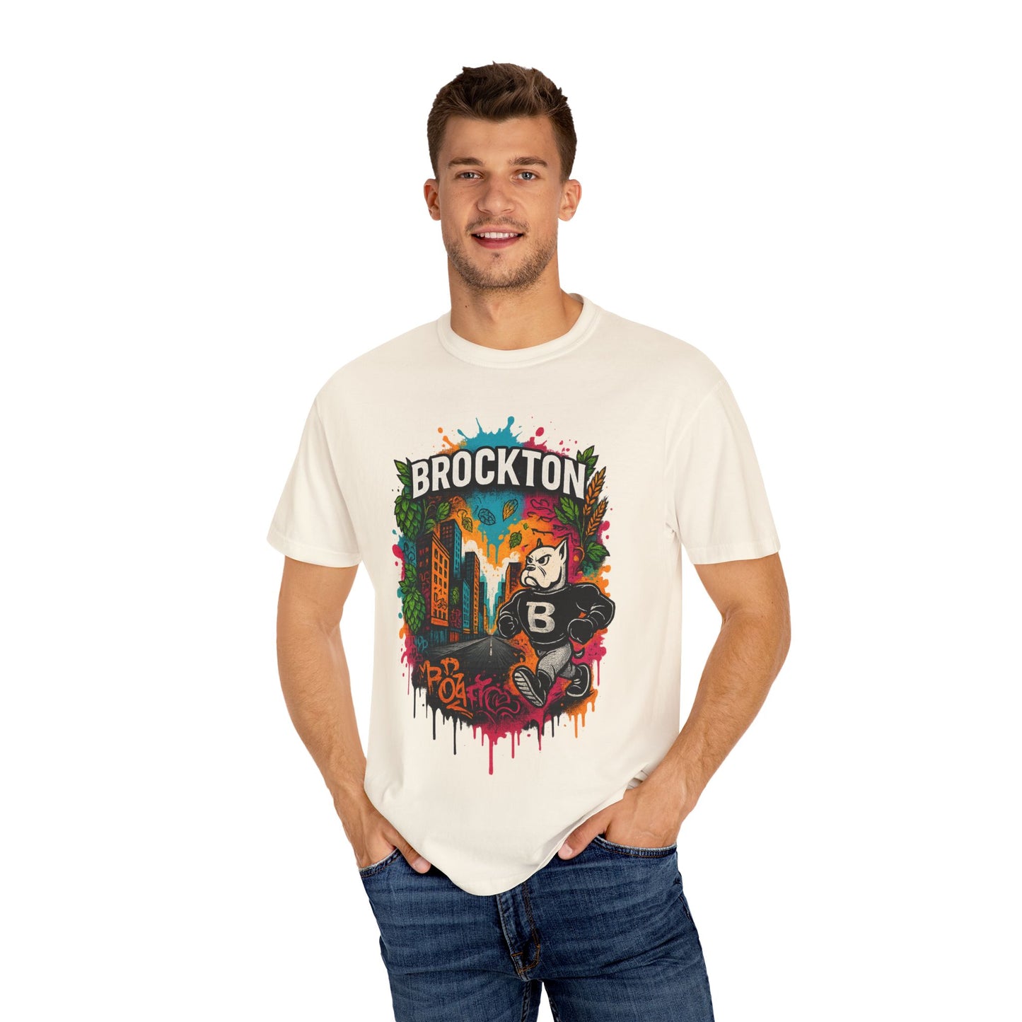 Mr Gloves City Art T-Shirt - Vibrant Unisex Garment-Dyed Tee