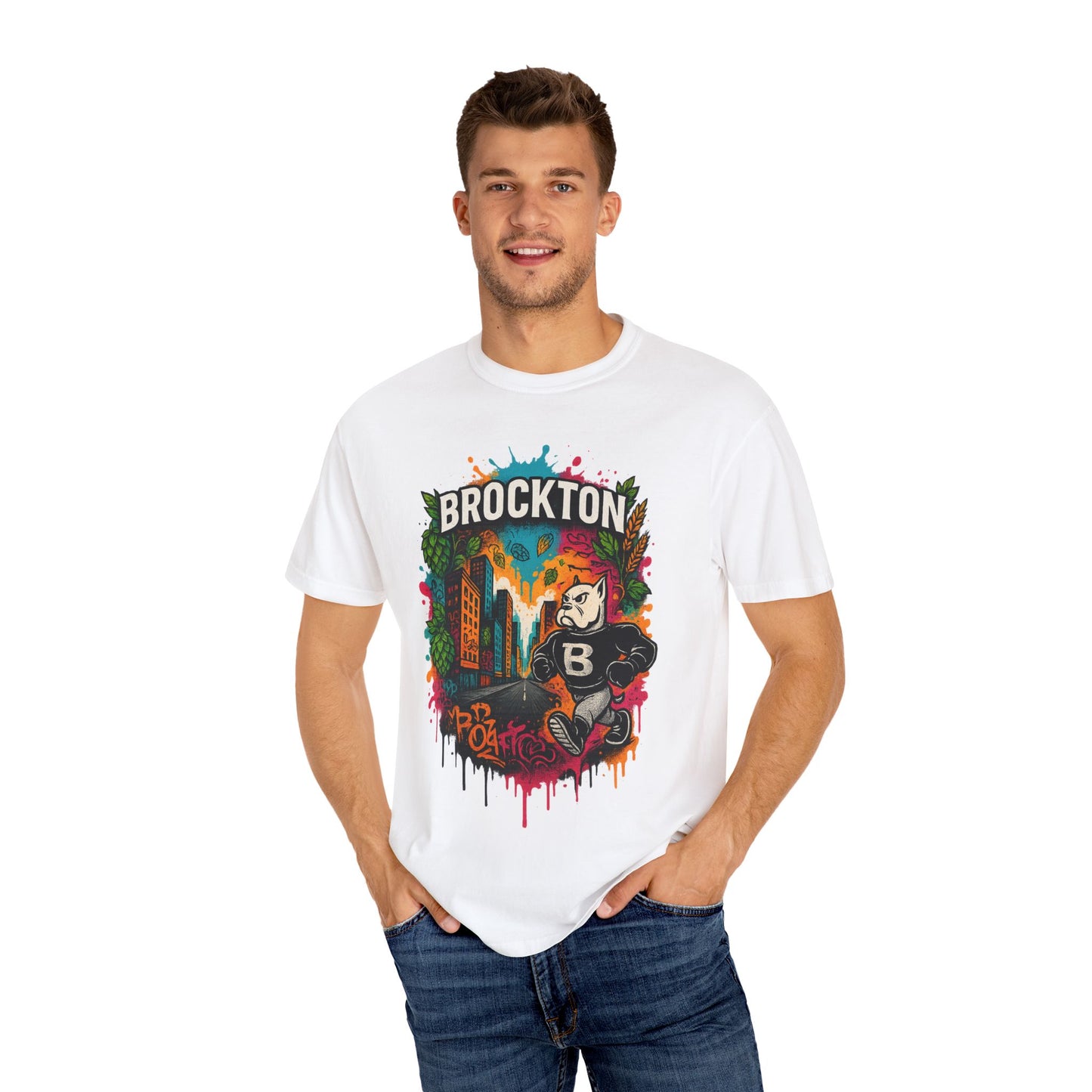 Mr Gloves City Art T-Shirt - Vibrant Unisex Garment-Dyed Tee