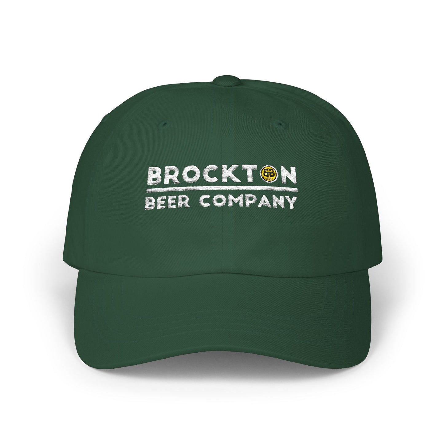 Brockton Beer Company Classic Dad Cap - Casual White Hat for Beer Lovers