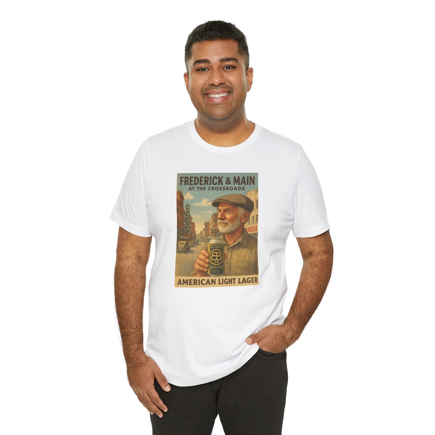 Vintage Brockton Fred Lager Graphic Tee - Unisex Jersey Short Sleeve