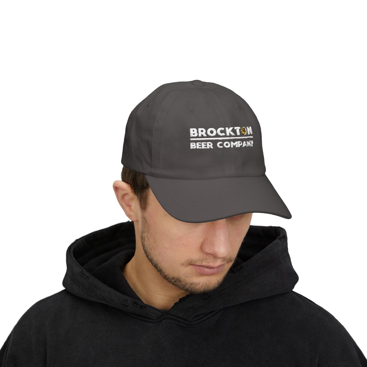 Brockton Beer Company Classic Dad Cap - Casual White Hat for Beer Lovers