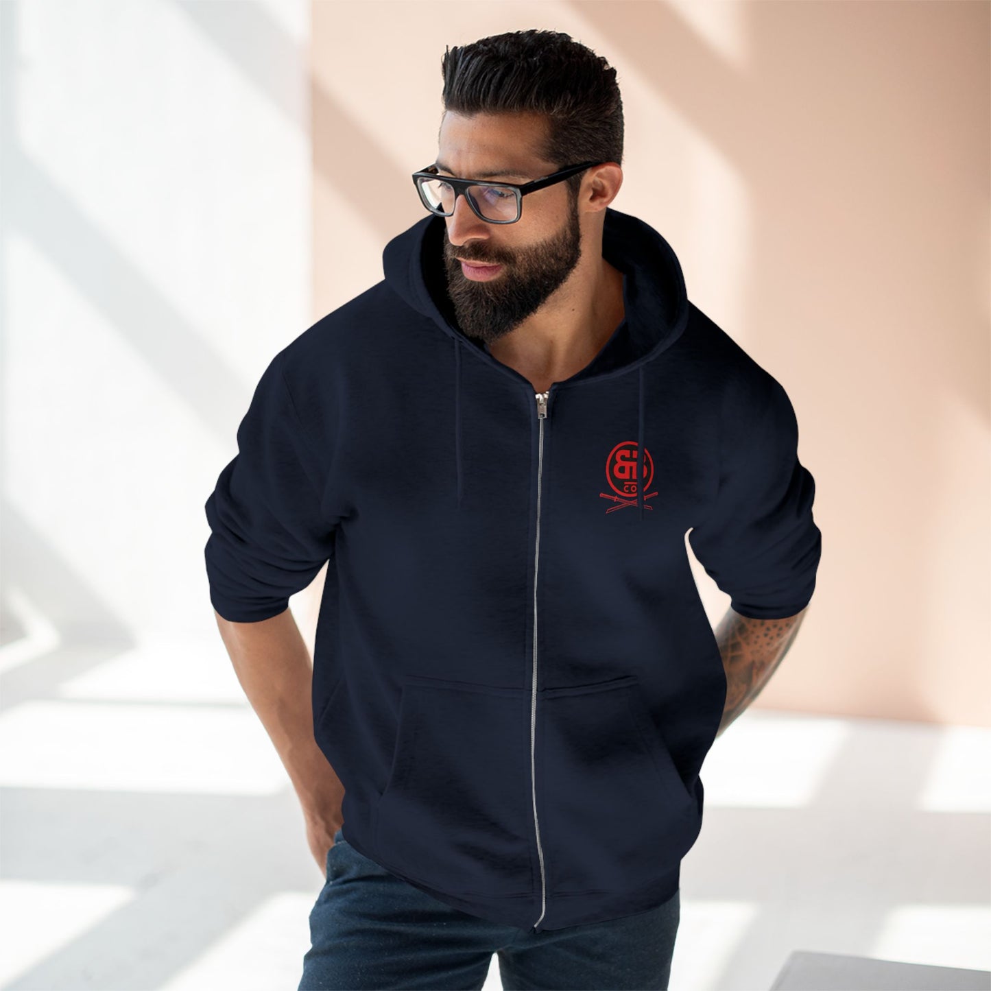 Yasuke Unisex Zip Hoodie - Cozy Samurai Style for Warriors