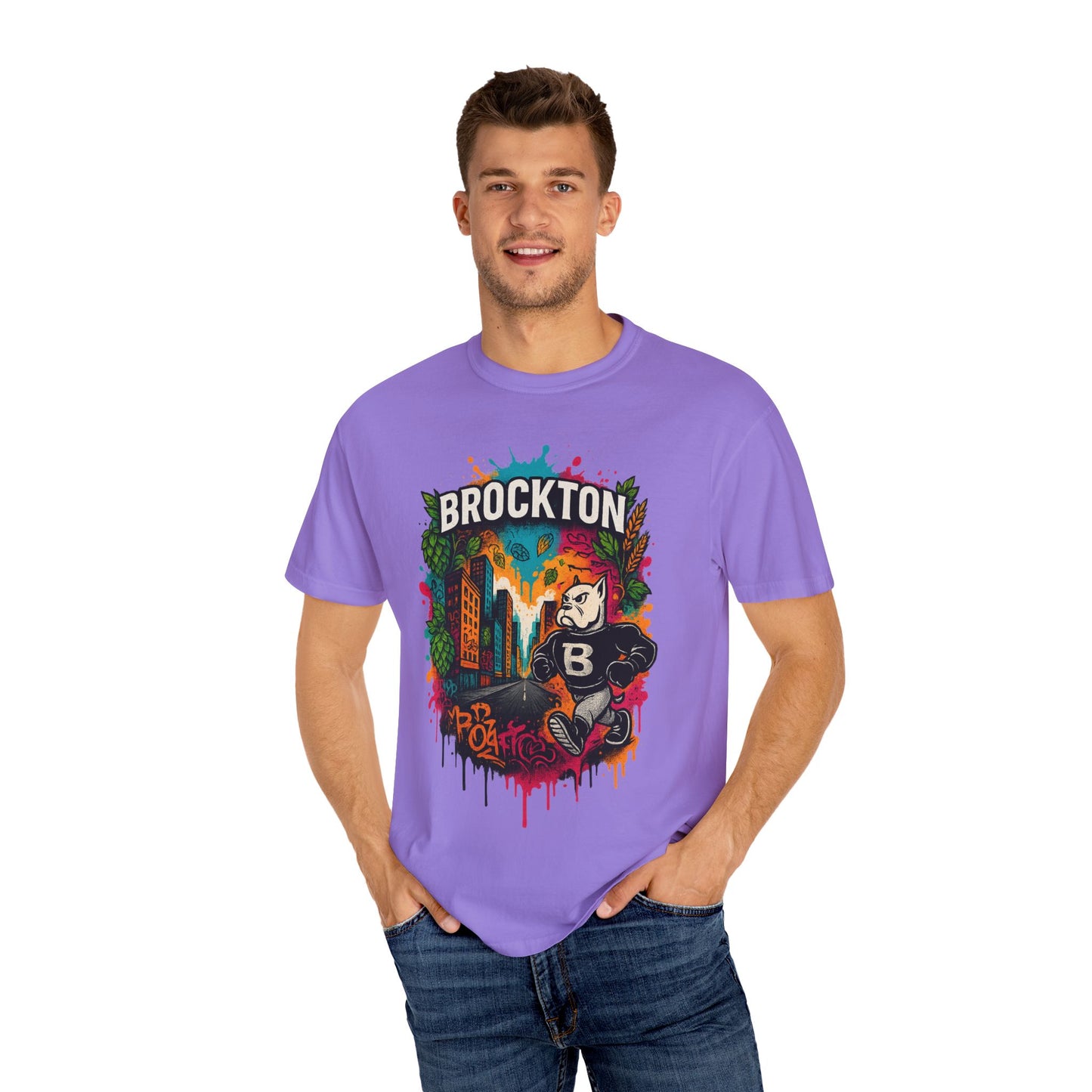 Mr Gloves City Art T-Shirt - Vibrant Unisex Garment-Dyed Tee