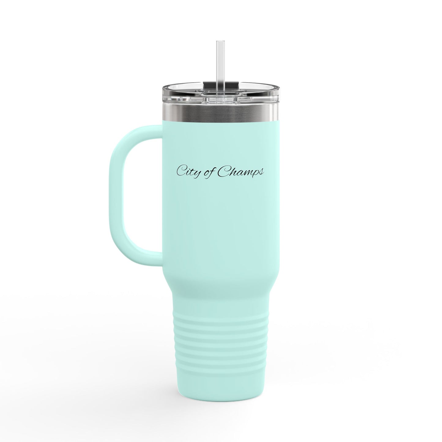 City of Champs Travel Mug | 40oz Travel Tumbler with Straw
