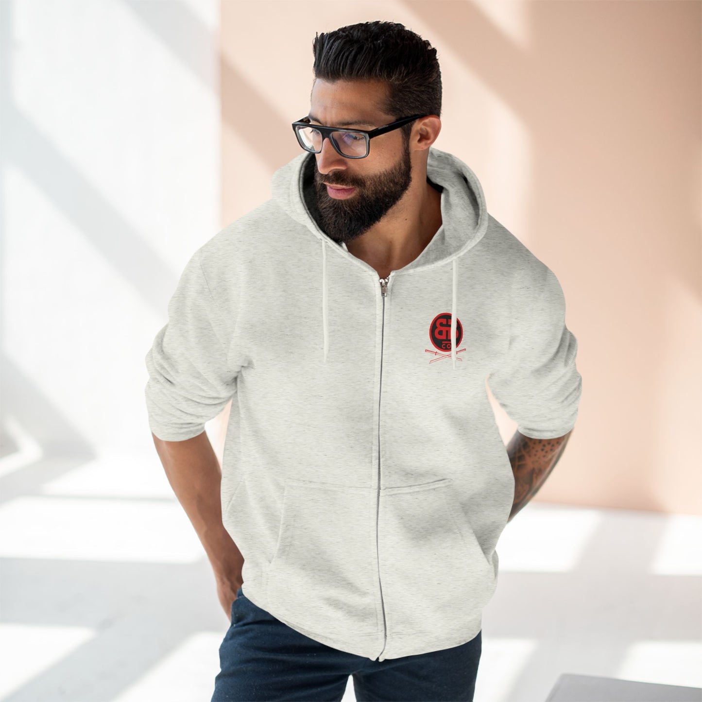 Yasuke Unisex Zip Hoodie - Cozy Samurai Style for Warriors