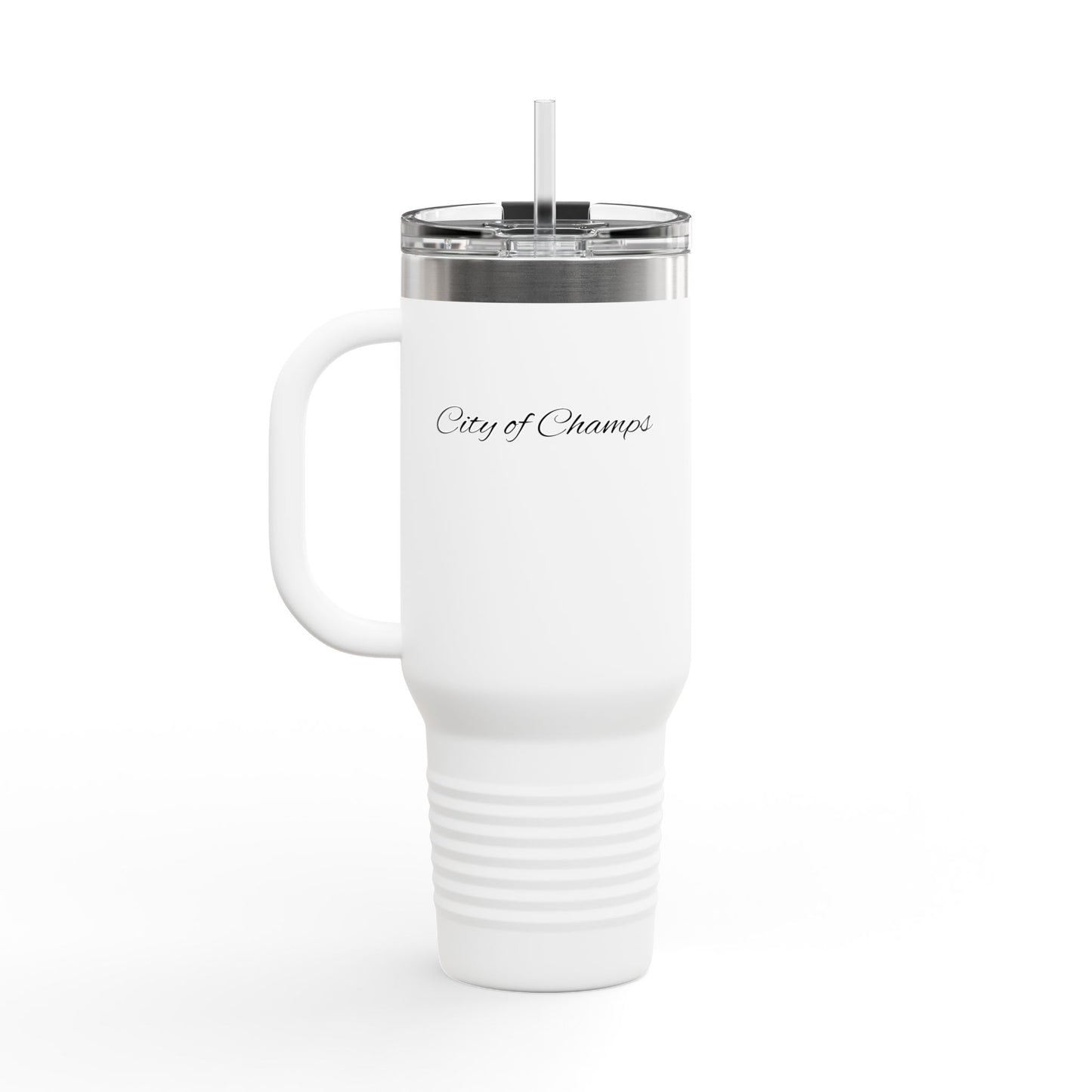 City of Champs Travel Mug | 40oz Travel Tumbler with Straw