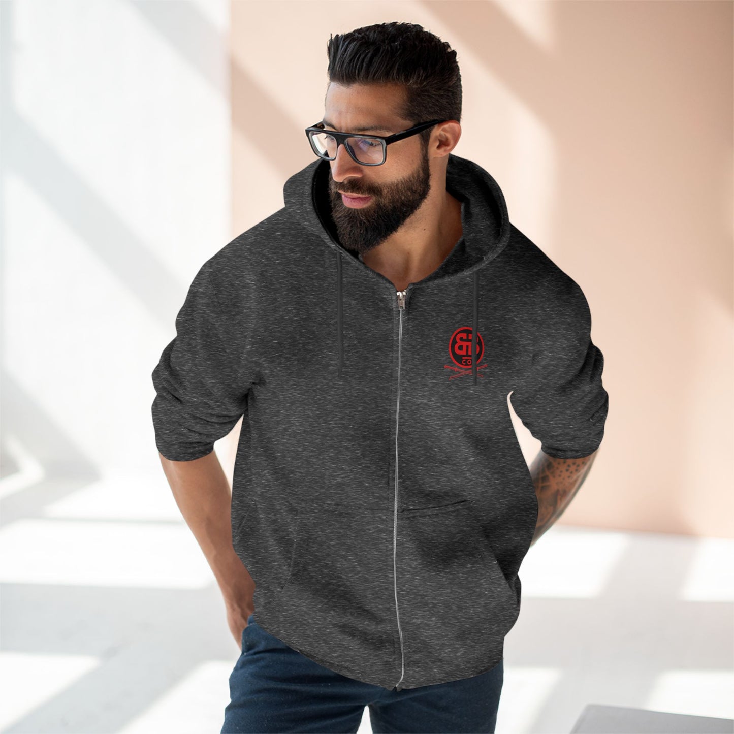 Yasuke Unisex Zip Hoodie - Cozy Samurai Style for Warriors
