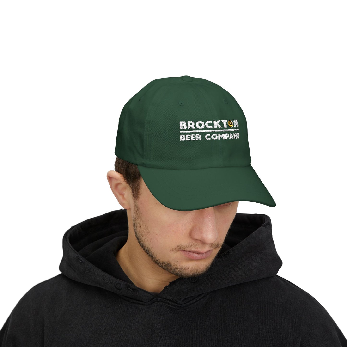 Brockton Beer Company Classic Dad Cap - Casual White Hat for Beer Lovers