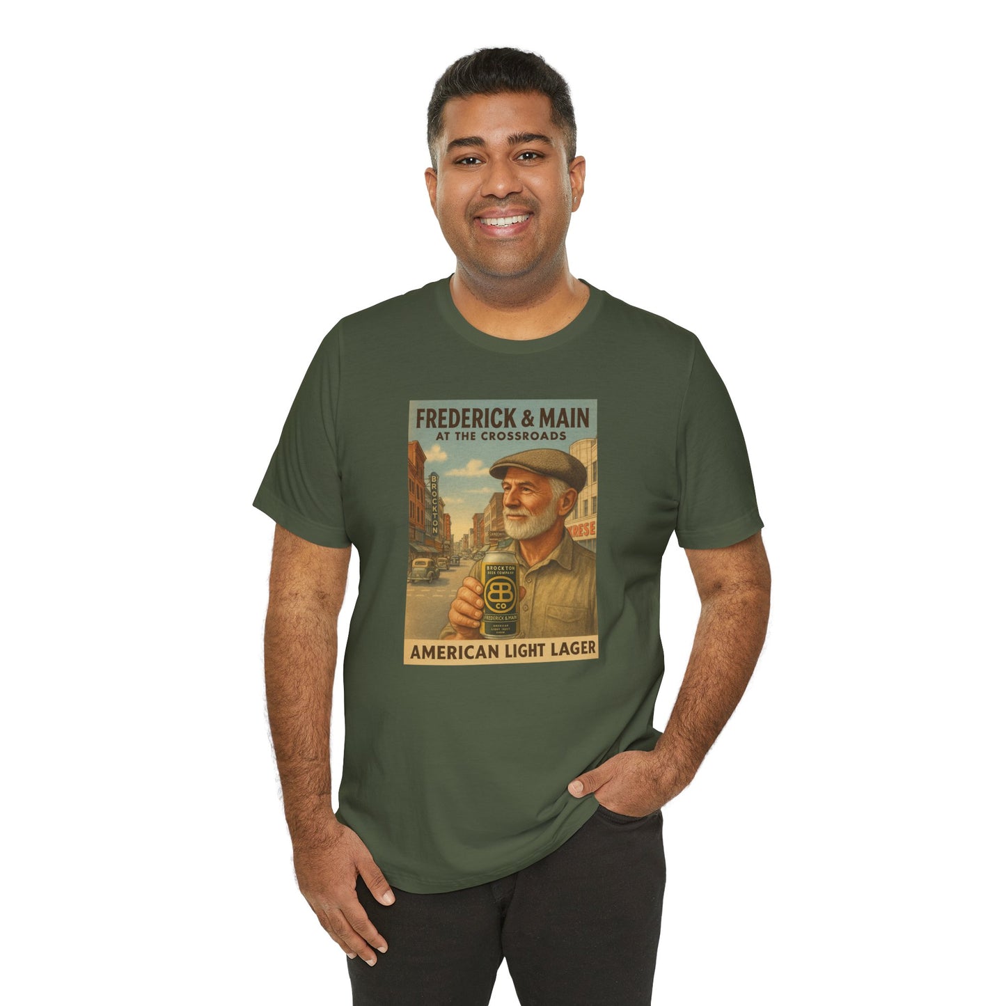 Vintage Brockton Fred Lager Graphic Tee - Unisex Jersey Short Sleeve