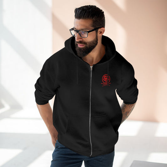 Yasuke Unisex Zip Hoodie - Cozy Samurai Style for Warriors